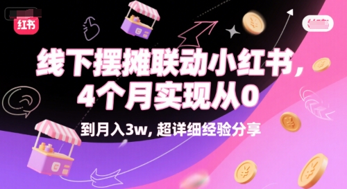 线下摆摊联动小红书，4 个月实现从 0 到月入3w，超详细经验分享-网创先锋