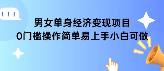 女单身经济项目变现周期长可复购率高日入1k+-网创先锋