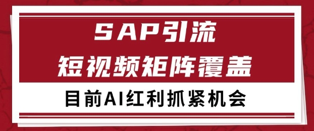 小红书某音sap赛道引流获客 自热矩阵日引200+【揭秘】-网创先锋