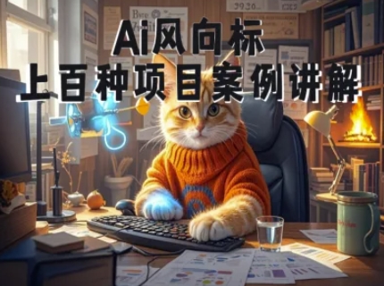 Ai风向标-附100种项目案例玩法-0基础小白到大神ai视频商业应用教学-网创先锋