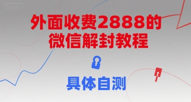外面收费2888的微信解封教程，具体自测-网创先锋