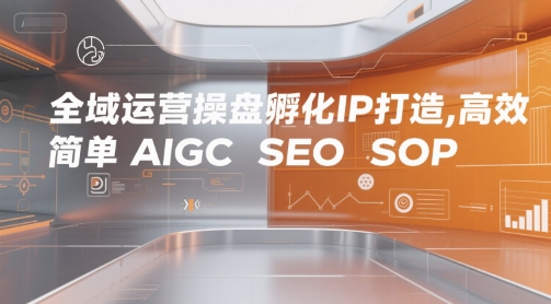 全域运营操盘孵化IP打造，高效 简单 AIGC SEO SOP-网创先锋