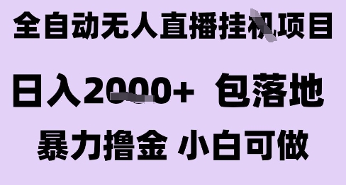 最新全自动抖音无人直播挂G项目，日入2k+ 包落地暴力撸金，小白可做【揭秘】-网创先锋