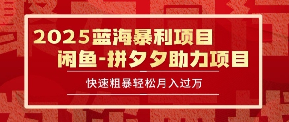 2025 最新闲鱼蓝海暴利项目 快速粗暴让你月入过1W不是梦，保姆级教程【揭秘】-网创先锋