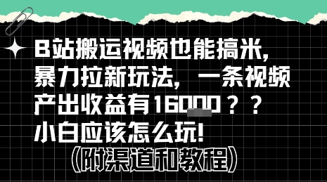 b站掘金计划？搬运视频也能挣拉新的收益，小白应该怎么玩！-网创先锋