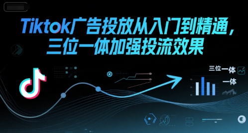 Tiktok广告投放从入门到精通，三位一体加强投流效果-网创先锋
