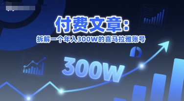 付费文章：拆解一个年入300W的喜马拉雅账号-网创先锋