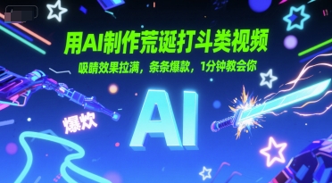 用AI制作荒诞打斗类视频，吸睛效果拉满，条条爆款，1分钟教会你-网创先锋