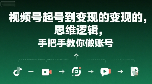 视频号起号到变现的思维逻辑，手把手教你做账号-网创先锋