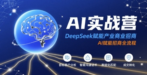 AI实战营：DeepSeek赋能产业商业招商，AI赋能招商全流程-网创先锋