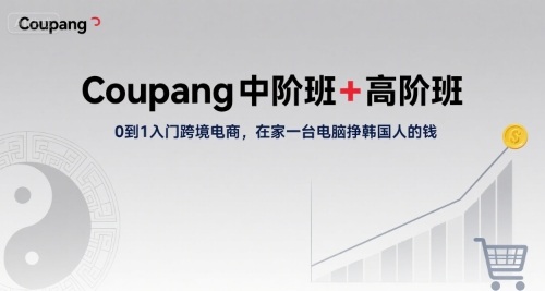 Coupang中阶班+高阶班，0到1入门跨境电商，在家一台电脑挣韩国人的钱-网创先锋