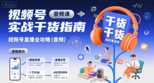 视频号实战干货指南，视频号直播全攻略（音频）-网创先锋