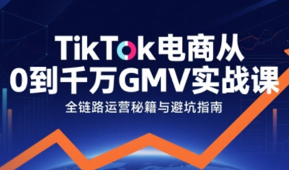 TikTok电商从0到千万GMV实战课，从0到1拆解实战秘籍-网创先锋