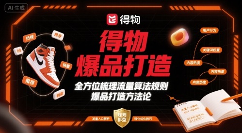 得物爆品打造，全方位梳理得物流量算法规则爆品打造规则-网创先锋