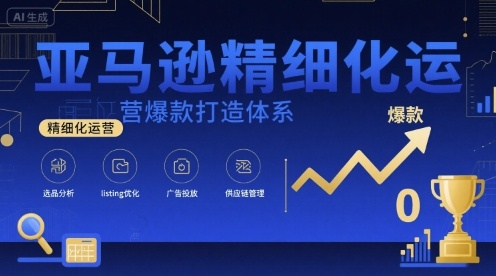 亚马逊精细化运营爆款打造体系，视频课+全套资料文档-网创先锋