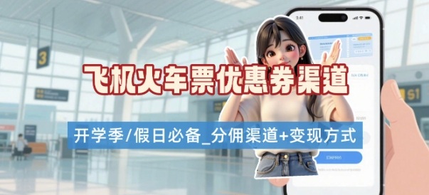 学生党必看！机票火车票优惠券申请渠道 + 项目打法，开学季节日速存-网创先锋