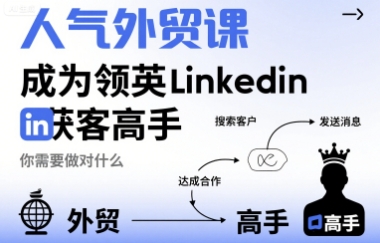 人气外贸课-成为领英Linkedin获客高手，你需要做对什么-网创先锋