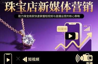 珠宝店新媒体营销，助力珠宝商家快速掌握短视频与直播运营的核心策略-网创先锋
