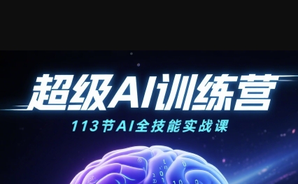 超级AI视频：绘画、带货、职场全场景113节通关课，解锁AI无限可能，开启精彩AI之旅-网创先锋