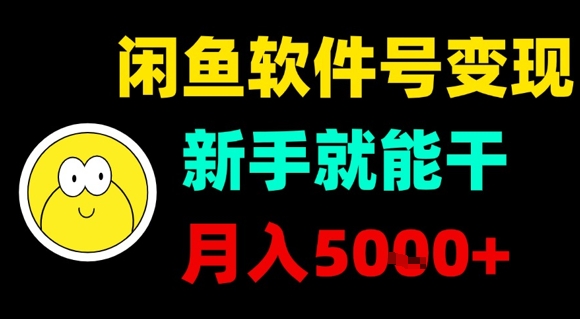 闲鱼软件号变现，新手就能干，月入5k+-网创先锋