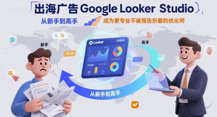出海广告Google Looker Studio从新手到高手，成为更专业不被报告折磨的优化师-网创先锋