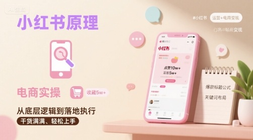 小红书原理以及详细实操流程，小红书电商教程-网创先锋