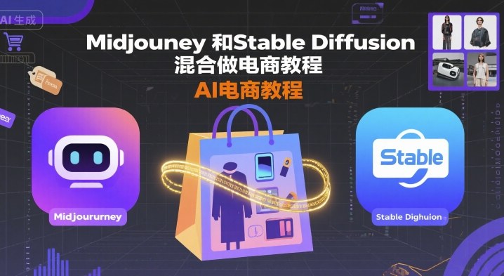 Midjourney和Stable Diffusion混合做电商教程-ai电商教程-网创先锋