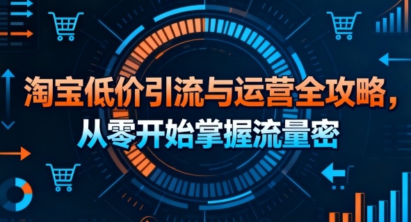 淘宝低价引流与运营全攻略，从零开始掌握流量密码-网创先锋