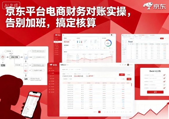 京东平台电商财务对账实操，告别加班，搞定核算-网创先锋