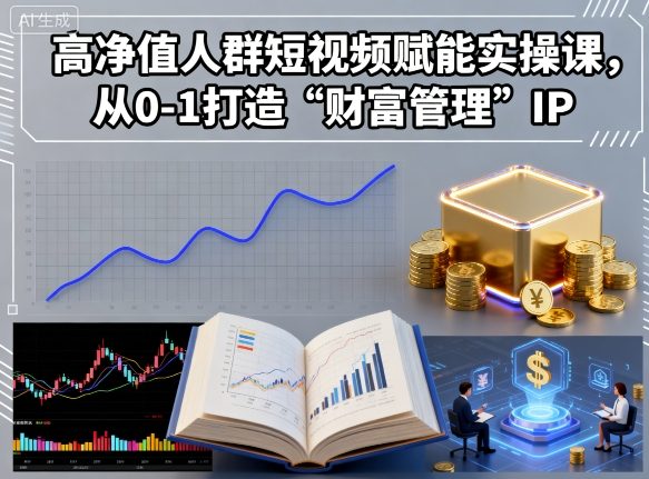 高净值人群短视频赋能实操课，从0-1打造“财富管理”IP-网创先锋