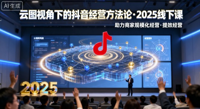 云图视角下的抖音经营方法论，2025线下课，助力商家规模化经营，提效经营（录音+字幕）-网创先锋
