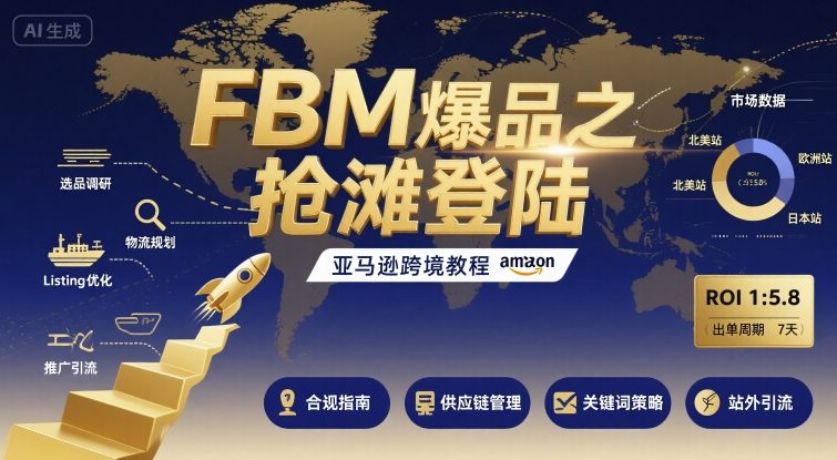 FBM爆品之抢滩登陆-亚马逊跨境教程-网创先锋