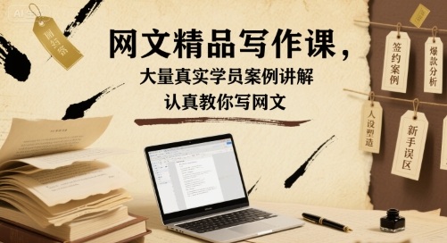 网文精品写作课，大量真实学员案例讲解，认真教你写网文-网创先锋